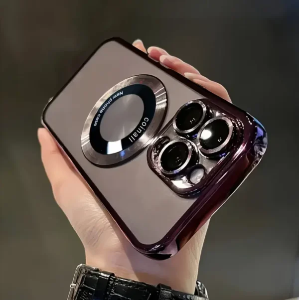 Nouvel étui de téléphone de chargement sans fil magnétique de luxe pour iPhone 16/15/14/13/12/11 Pro Max Plus avec protecteur d'objectif antichoc