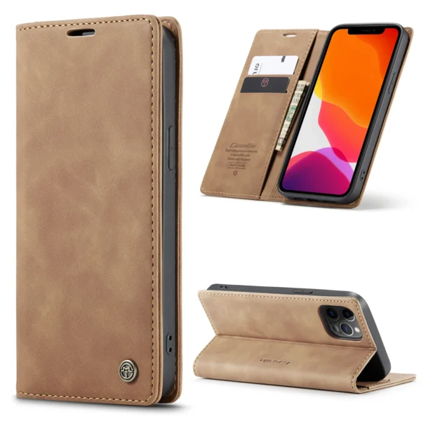 CaseMe Flip Case For iPhone 14 13 12 Mini Pro Max Retro Magnetic Card Leather Wallet For iPhone 11 Pro 8 7Plus XR XS Max SE 2020 - Image 14