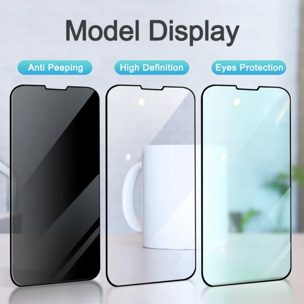 Private Screen Protector For iPhone 14 13 12 Pro Max X XS MAX XR Anti-Spy Tempered Glass For iPhone 13 Pro 12 11 Glass Joyroom - Image 5