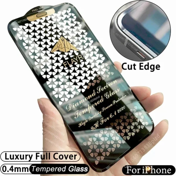 Cut Edge Luxury Tempered Glass For iPhone 15 14 12 Pro Max Screen Protector iPhone 13 11 iphone14 Plus X R XS XR Full Cover Film
