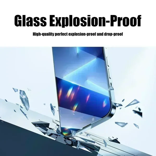 5Pcs Tempered Glass For iPhone 15 14 13 12 11 Pro XR X XS Max Screen Protector For iPhone 7 8 Plus Full Cover Protective Glass - Imagen 2