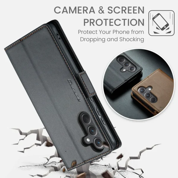 For Samsung Galaxy A55 5G A35 A25 A05S（2024）Wallet Case With Card Holder, RFID Blocking, Durable Leather Kickstand Phone Cover - Image 5