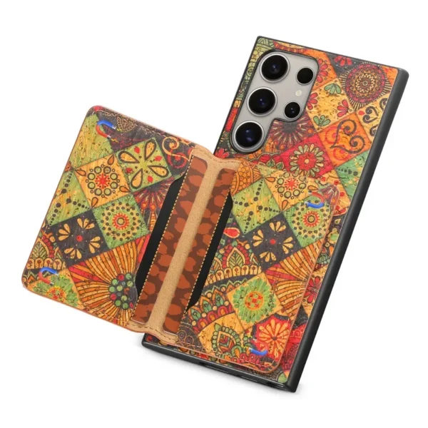 Flower Figure Leather Magnetic Wallet Phone Case For Samsung S24 Ultra S23 Plus A05S A15 A25 A35 A55 5G Card Holder Back Cover - Image 3