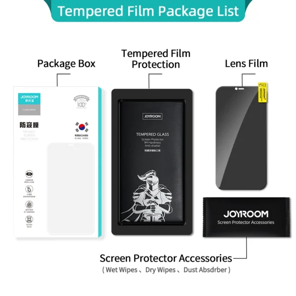 Private Screen Protector For iPhone 14 13 12 Pro Max X XS MAX XR Anti-Spy Tempered Glass For iPhone 13 Pro 12 11 Glass Joyroom - Image 6