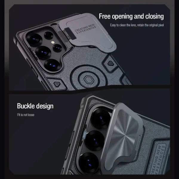 For Samsung Galaxy S25 Ultra Case NILLKIN CamShield Armor Prop Flip Lens Bracket Case with Kickstand for Samsung S25 Ultra Cover – Image 10