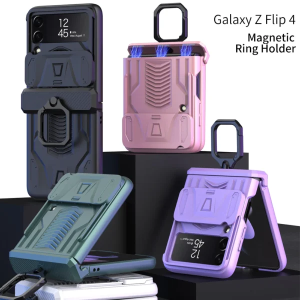 Magnetic Hinge All-Package Case For Samsung Galaxy Z Flip 4 Case Back Slide Camera Protection Hard Cover For Galaxy Z Flip3 - Image 6