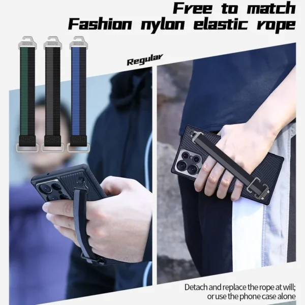 NILLKIN for Samsung Galaxy S23 Ultra Sports hand rope case anti fall anti slip protective Detachable rope sports phone cover – Image 3