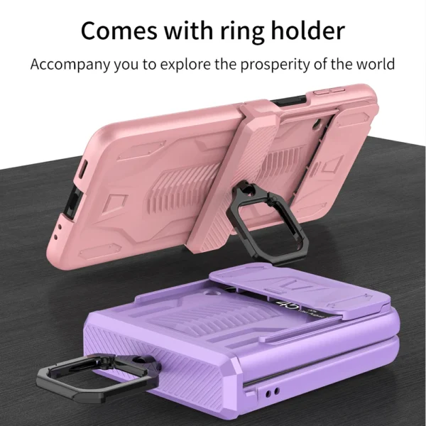 Magnetic Hinge All-Package Case For Samsung Galaxy Z Flip 4 Case Back Slide Camera Protection Hard Cover For Galaxy Z Flip3 - Image 5