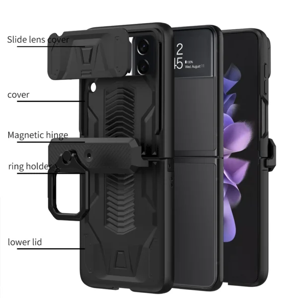 Magnetic Hinge All-Package Case For Samsung Galaxy Z Flip 4 Case Back Slide Camera Protection Hard Cover For Galaxy Z Flip3 - Image 2