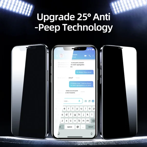 Private Screen Protector For iPhone 14 13 12 Pro Max X XS MAX XR Anti-Spy Tempered Glass For iPhone 13 Pro 12 11 Glass Joyroom - Image 3