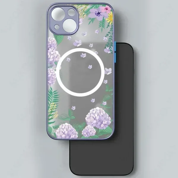 Luxury Floral For Magsafe Magnetic Phone Case For iPhone 15 Pro Max 14 Pro 13 14 15 Pro Max ShockProof Flower Hybrid Cover - Image 4
