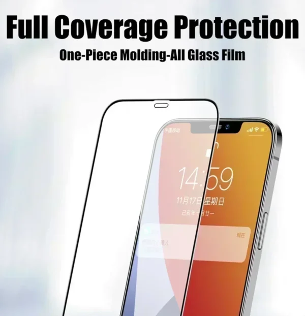 5Pcs Tempered Glass For iPhone 15 14 13 12 11 Pro XR X XS Max Screen Protector For iPhone 7 8 Plus Full Cover Protective Glass - Imagen 7