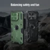 NILLKIN para iPhone 16 Pro Max CamShield Armor Prop Funda magnética con soporte antideslizante anti caída protección de lente totalmente envuelta