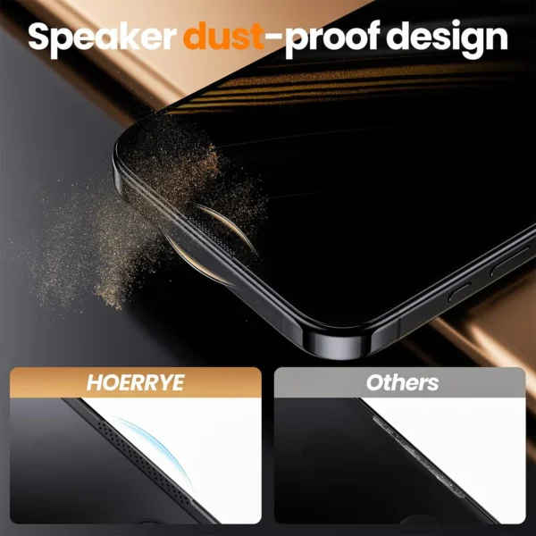 For iPhone 16 15 14 13 12 Pro Max Privacy Screen Protector,[Auto Dust-Elimination] Bubble-Free,2.5D Full-Coverage Tempered Glass - Imagen 7