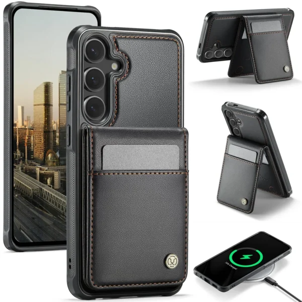 Funda magnética 2 en 1 desmontable para Samsung Galaxy S25 S24 Ultra Wallet con tarjetero, Magnetic Flip Kickstand Credit Slots
