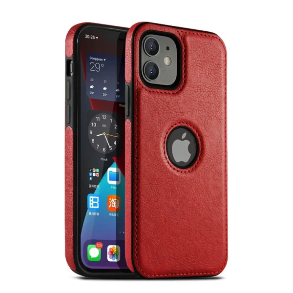 For iPhone 13 12 11 Pro Max Mini XR XS X 8 7 6S Plus SE 2020 Case Slim PU Leather Logo Hole Soft Silicone Shockproof Back Cover - Image 8