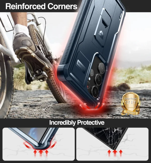 Dexnor for Samsung Galaxy S23 Ultra Case Full Body Heavy Duty Military Grade Protection Built-in Screen Protector and Kickstand – Image 16