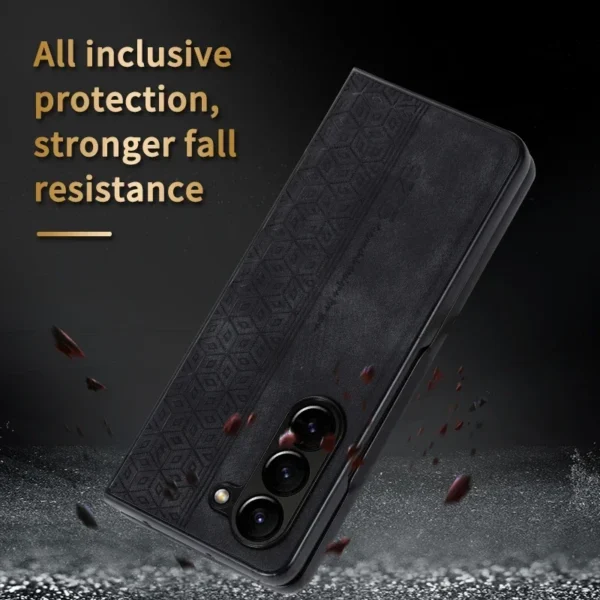 Luxury PU Leather Mobile Phone Case For Samsung Galaxy Z Fold 6 5 4 3 Bumper Coque Back Cover For Galaxy Z Fold 5 4 3 - Imagen 6