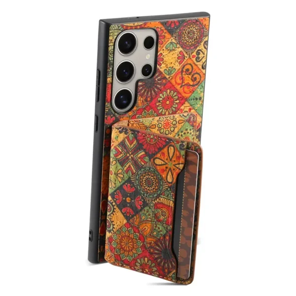 Flower Figure Leather Magnetic Wallet Phone Case For Samsung S24 Ultra S23 Plus A05S A15 A25 A35 A55 5G Card Holder Back Cover - Image 5