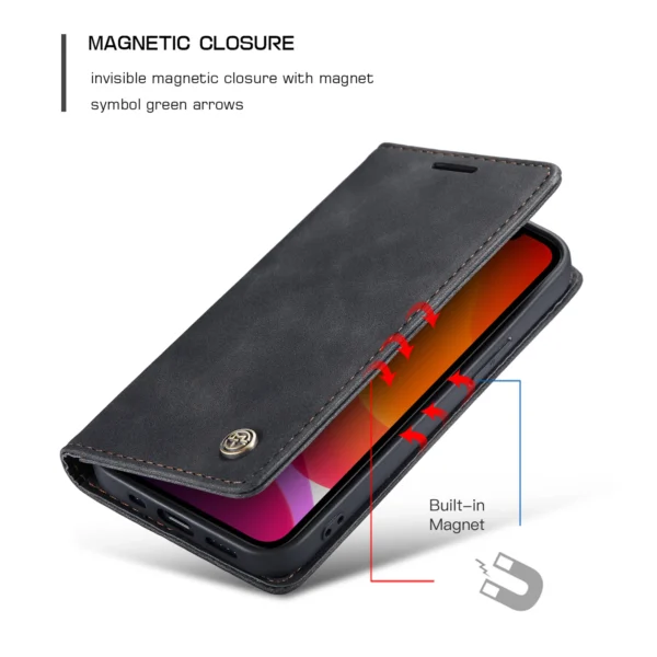CaseMe Flip Case For iPhone 14 13 12 Mini Pro Max Retro Magnetic Card Leather Wallet For iPhone 11 Pro 8 7Plus XR XS Max SE 2020 - Image 7