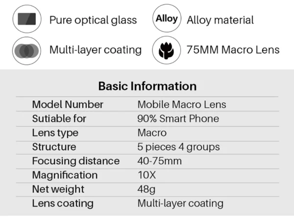 Professional Phone Camera lens 17mm 10X Macro Lens Universal For iPhone 13 14 15 16 Mini Pro Max Samsung S20 S21 S22 S23 Ultra Huawei XiaoMi Phone Lens - Imagen 16