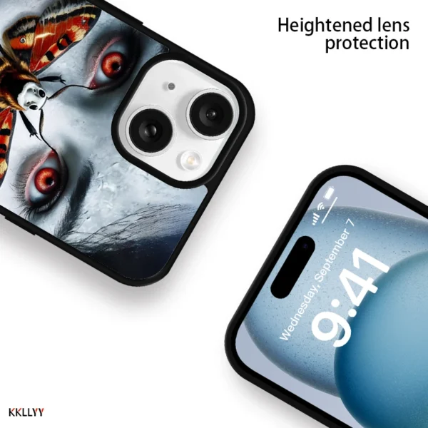 Acrylic magnetic Phone Case for iPhone 16E/15/14/13 Pro Max/12/XR Printed Phone Cover Eagle moths Shockproof Holiday gifts - Image 5