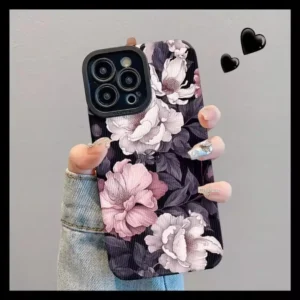 Flower Pattern Phone Case, Cover for IPhone 16 Pro Max 15 Pro 14Plus 13 12 11 XR X/XS Smartphone Shockproof Anti-slip Soft TPU