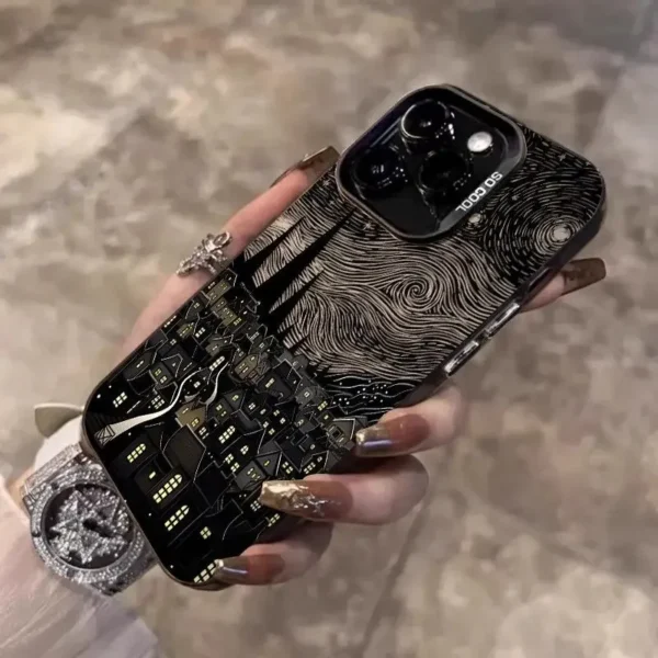 Super Cool Luxury Art Starlit Sky Phone Case For iPhone 16 15 14 13 12 11 Pro Max XR XS MAX 7 8 PLUS MINI INS Shake Proof Cover - Image 3