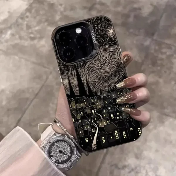 Super Cool Luxury Art Starlit Sky Phone Case For iPhone 16 15 14 13 12 11 Pro Max XR XS MAX 7 8 PLUS MINI INS Shake Proof Cover - Image 2
