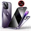 Anti-Peep Privacy Magnetic Case for iPhone 15 14 13 12 Pro Max 15Plus, Camera Lens Protection