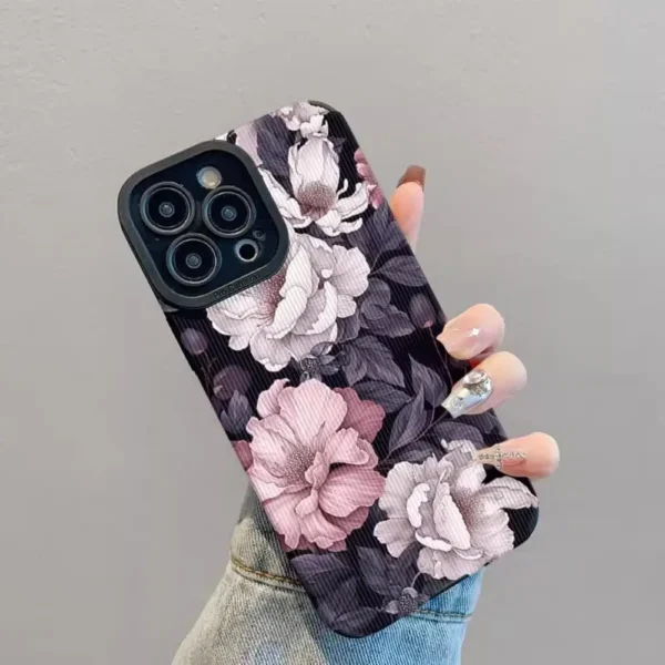 Flower Pattern Phone Case, Cover for IPhone 16 Pro Max 15 Pro 14Plus 13 12 11 XR X/XS Smartphone Shockproof Anti-slip Soft TPU - Image 6