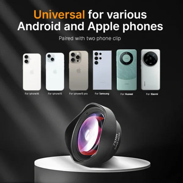Professional Phone Camera lens 17mm 10X Macro Lens Universal For iPhone 13 14 15 16 Mini Pro Max Samsung S20 S21 S22 S23 Ultra Huawei XiaoMi Phone Lens - Imagen 3