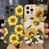 Cute Sunflower Silicone Phone Case for IPhone 16 Pro Max 15Pro 14Plus 13 12 Shockproof Anti-slip Soft TPU Phone Protective Cover