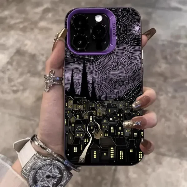Super Cool Luxury Art Starlit Sky Phone Case For iPhone 16 15 14 13 12 11 Pro Max XR XS MAX 7 8 PLUS MINI INS Shake Proof Cover - Image 4