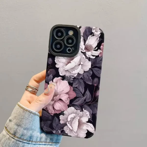 Flower Pattern Phone Case, Cover for IPhone 16 Pro Max 15 Pro 14Plus 13 12 11 XR X/XS Smartphone Shockproof Anti-slip Soft TPU - Image 5